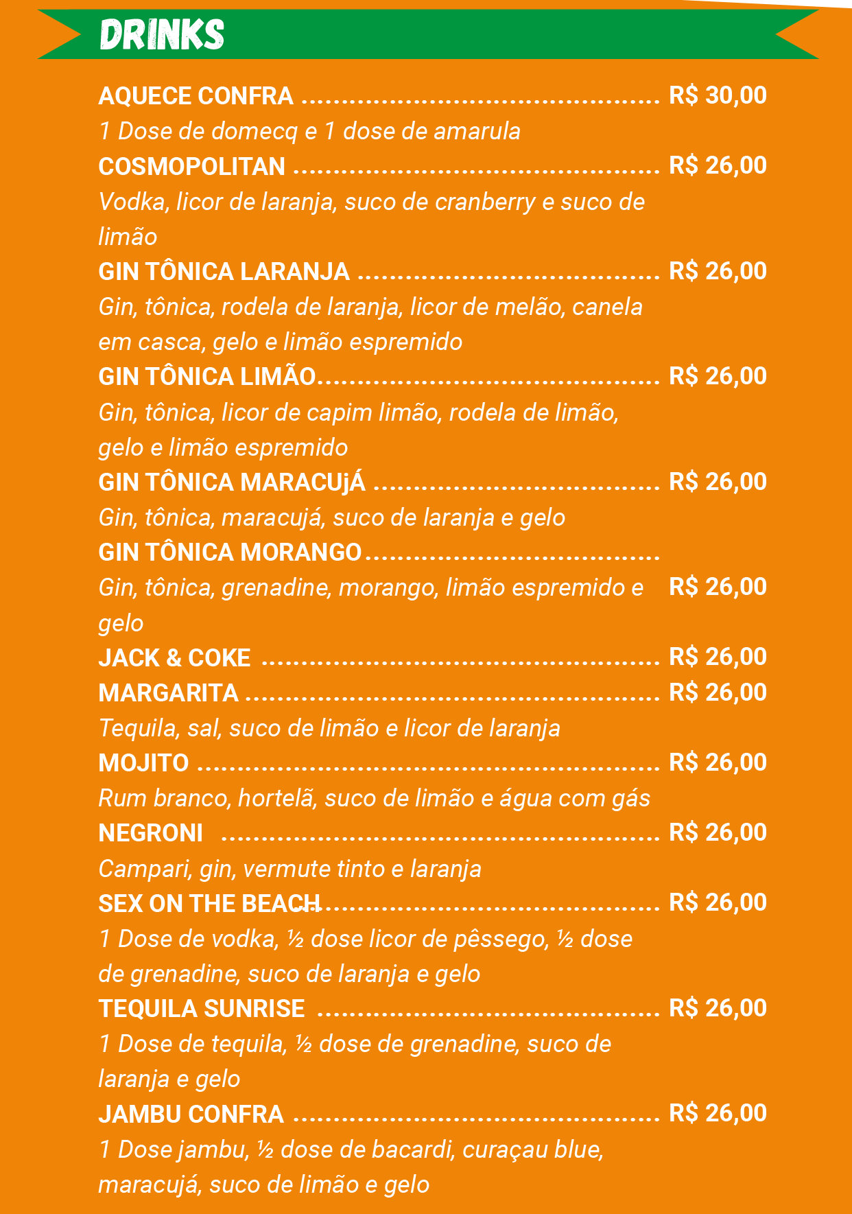 Cardápio Online Confraria Água Verde